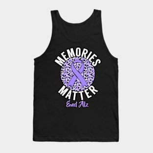 Matter End Alz Leopard  Alzheimer's Awareness Tank Top